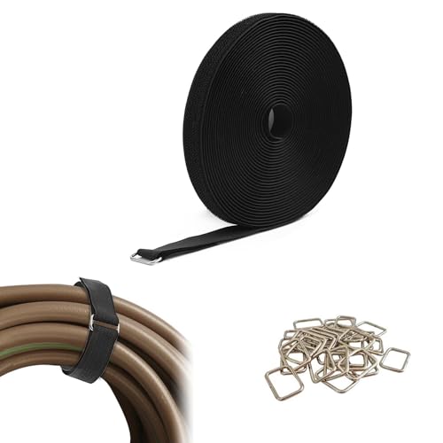 10m Klettband,Klettverschluss Selbstklebend,Klettverschluss,Kabelbinder Klett,Klett Kabelbinder, Mit 50 Metallschnalle, Freie Schnittlänge,Für Organisieren Ihrer Kabel, Schnüre, Schläuche Usw 10m Klettband,Klettverschluss Selbstklebend,Klettverschluss,Kabelbinder Klett,Klett Kabelbinder, Mit 50 Metallschnalle, Freie Schnittlänge,Für Organisieren Ihrer Kabel, Schnüre, Schläuche Usw von AONAYO