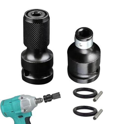 2 Stück Schlagschrauber Adapter,1/2 Zoll BitAdapter,Schlagschrauber BitAdapter,1/4 Zoll BitAdapter,Schlagschrauber Adapter Sechskantbuchse,Für Schlagratschenschlüssel SchraubendreherBit von AONAYO