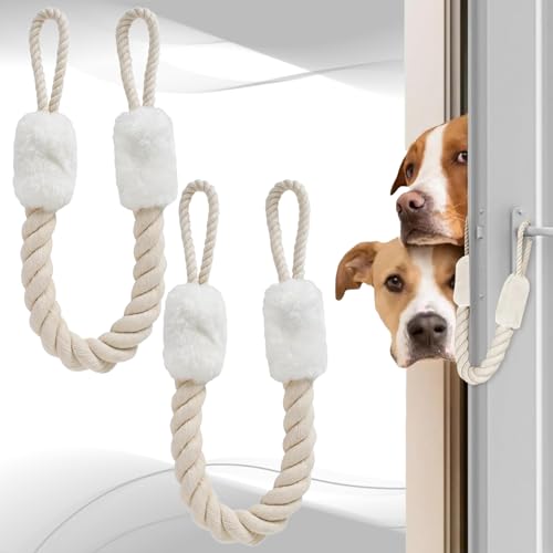 2 Stück Türkordel Klemmschutz,Türstopper Klinke,Klemmschutz Für Türen,Türklinken Stopper,60 cm Baumwolle Türstopper Seil,Für Kinder, Sicherheit Fingerschutz Und Haustier(Weiß) von AONAYO