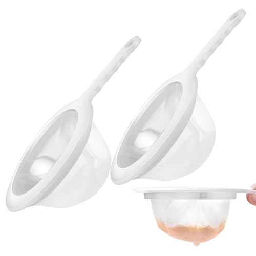 2er-Pack Kunststoff FüR Plastiksieb Kefir,Plastiksieb,Ultrafeines Nylonnetz Feinsieb,KüChe Mit Rutschfestem Griff Feines,Geeignet Zum Abseihen Von Joghurt,Joghurt Und Honig Fein 2er-Pack Kunststoff FüR Plastiksieb Kefir,Plastiksieb,Ultrafeines Nylonnetz Feinsieb,KüChe Mit Rutschfestem Griff Feines,Geeignet Zum Abseihen Von Joghurt,Joghurt Und Honig Fein von AONAYO