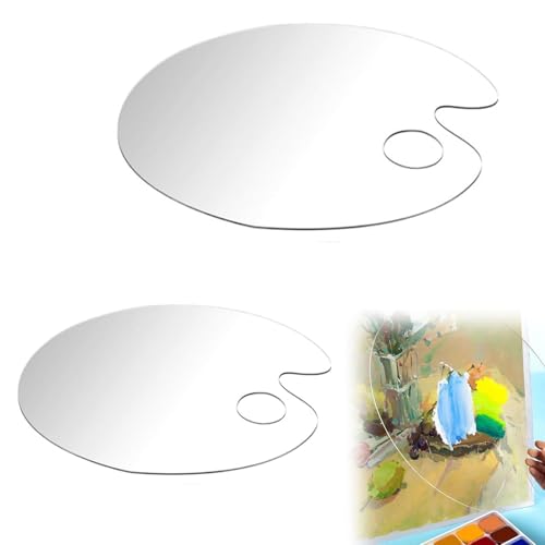 2er-Pack Mischpalette Acrylfarben,2 GrößEn, Ultraleichte Palette Tafel,Transparent Malpalette,Ovale Form FüR Einfache Handhabung Mischen,Geeignet FüR DIY-Kunstmalerei 2er-Pack Mischpalette Acrylfarben,2 GrößEn, Ultraleichte Palette Tafel,Transparent Malpalette,Ovale Form FüR Einfache Handhabung Mischen,Geeignet FüR DIY-Kunstmalerei von AONAYO