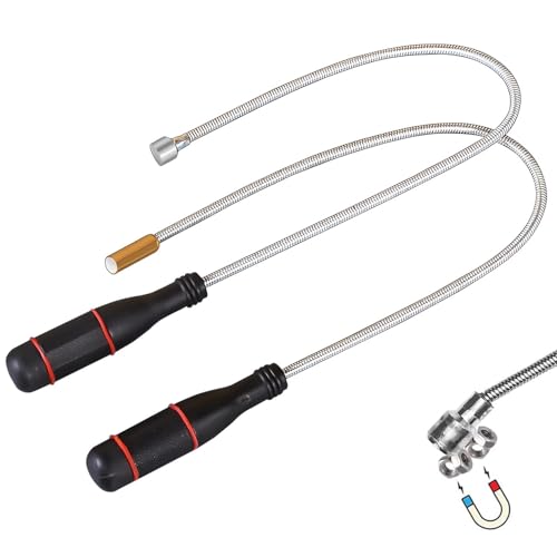 2er-Pack Stabmagnet,Magnetstab Greifer Mit 50cm Flexiblem Schwanenhals,Magnetheber,Tragbar Und Biegsam Magnet Stab,Stabmagnet Extra Stark,Geeignet Zum Aufnehmen Von Kleinteilen,Autoteilen von AONAYO