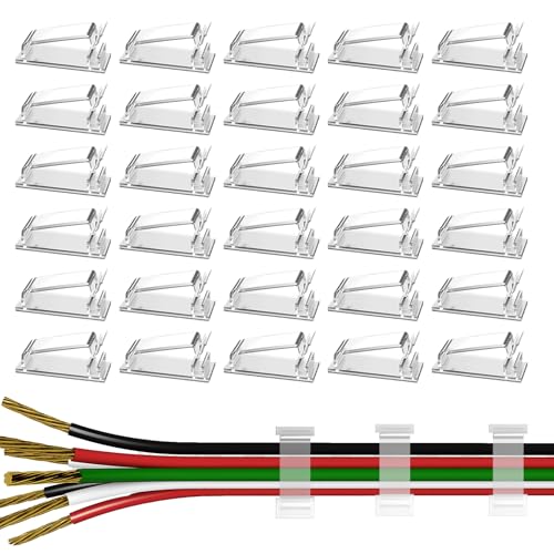 30 StüCk Kabelhalter Selbstklebend,3m Selbstklebend Kabel Organizer,GroßE KapazitäT FüR Den Schreibtisch Kabelmanagement,Geeignet FüR Das Kabelmanagement Im Innen Und AußEnbereich Zu Hause Und Im BüRo von AONAYO