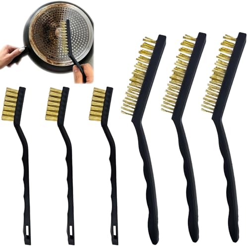 6 Stück Messingbürste,Drahtbürste Klein,Kleine Drahtbürste,Kupferbürste,Messing Drahtbürste,Mit Gebogenem Kunststoffgriff ,Für Schmutzvon Schweißschlacken Schmutz Rost,2 Modelle 6 Stück Messingbürste,Drahtbürste Klein,Kleine Drahtbürste,Kupferbürste,Messing Drahtbürste,Mit Gebogenem Kunststoffgriff ,Für Schmutzvon Schweißschlacken Schmutz Rost,2 Modelle von AONAYO