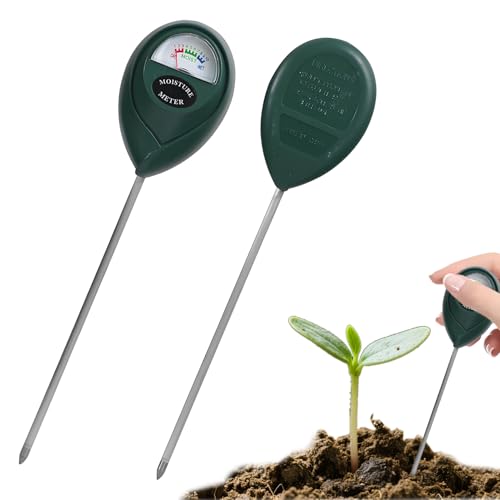 AONAYO 2er-Pack FeuchtigkeitsmessgeräT Pflanzen,Tiefes Eindringen Feuchtigkeitsmesser Pflanzen,Ph-Hygrometer,Keine Batterie Erforderlich Bodenfeuchtesensor,Pflanzen Feuchtigkeitsmesser,GießAnzeiger von AONAYO