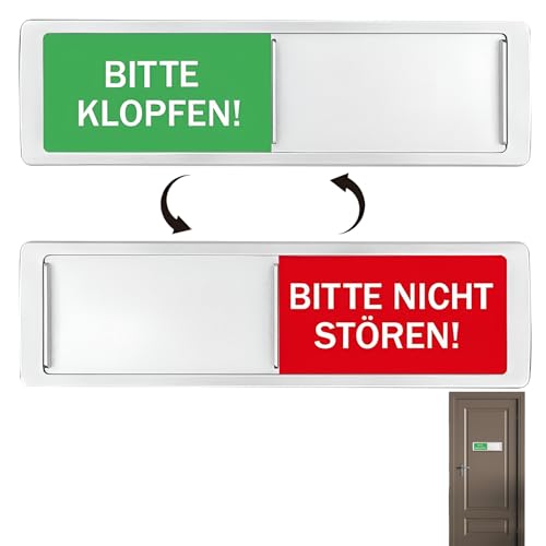 Bitte Klopfen - Bitte Nicht Stören Schild,Bitte Nicht Stören,Türschild Bitte Nicht Stören,Türschild Büro,Bitte Nicht Stören Schild Büro,Nicht Stören Türschild,17,5 X 5 X 0,7 Cm Für Türen Büro von AONAYO