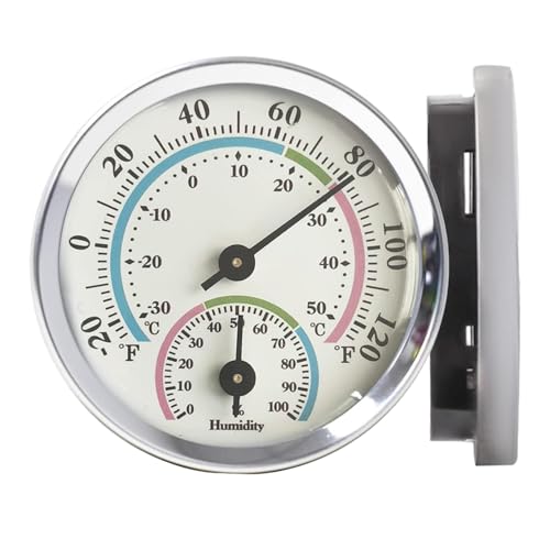Hygrometer Innen,Sauna Thermometer Hygrometer,Hygrometer Analog,Raumthermometer,Gewächshaus Thermometer,Analoges Präzisions-Thermo-Hygrometer Für Raumklimakontrolle,Analog,Kontrolle Von Temperatur von AONAYO