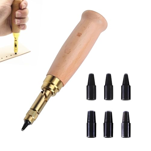 Lochstanzer Papier,Lochstanzer,Loch Stanzer,Lederlocher,6 Größen:1,5 Mm,2 Mm,2,5 Mm,3 Mm,3,5 Mm,4 Mm,Stark Und Langlebig,Holzgriff Für Leder,Papier,Karten Und Filz Lochstanzer Papier,Lochstanzer,Loch Stanzer,Lederlocher,6 Größen:1,5 Mm,2 Mm,2,5 Mm,3 Mm,3,5 Mm,4 Mm,Stark Und Langlebig,Holzgriff Für Leder,Papier,Karten Und Filz von AONAYO