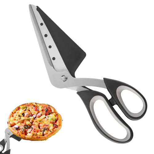 Pizzaschere,Lebensmittelsicherheit Edelstahl Pizza Schere,Einteiliges Pizza Messer,Mit Softgrip,Abnehmbar,27cm Multifunktions-KüChenschere,Pizzaschere SpüLmaschinenfest, von AONAYO