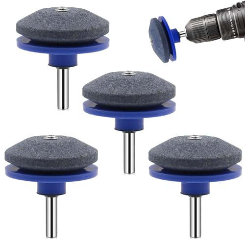 Schärfer Für Stumpfe Klingen Von Rasenmähern,Rasenmäher Messerschärfer,Rasenmähermesser,Rasenmähermesser Schleifen,Für Jede Elektrische Handbohrmaschine Und Gartengeräte (Blau 4pcs) von AONAYO