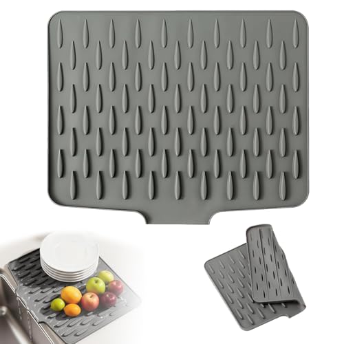 Silikon Auslaufsicher Abtropfmatte,Wanishauber Abtropfmatte,Abtropfmatte Silikon,SpüLbecken Mit Neigung Abtropfmatte Geschirr,Abtropfmatte SpüLe,Geeignet FüR KüChenspüLen Und Badezimmerarbeitsplatten Silikon Auslaufsicher Abtropfmatte,Wanishauber Abtropfmatte,Abtropfmatte Silikon,SpüLbecken Mit Neigung Abtropfmatte Geschirr,Abtropfmatte SpüLe,Geeignet FüR KüChenspüLen Und Badezimmerarbeitsplatten von AONAYO