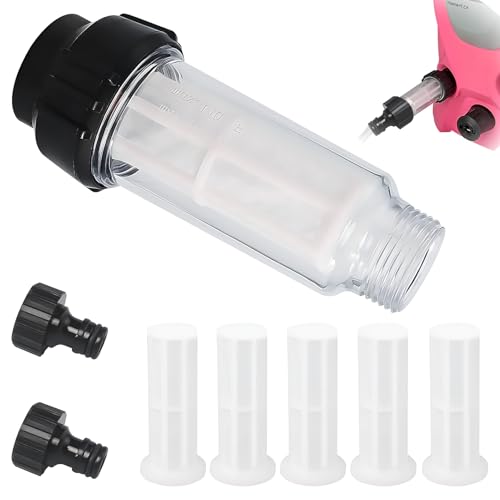 Wasserfilter Wohnmobil,Wasserfilter Gartenschlauch,Wasserdieb Wohnmobil Set,3/4 Zoll Wasser Vorfilter Wasserfilter Set Mit 5 Filtereinsatz 2 Schnelladapter Für Hochdruckreiniger Wohnmobil Gartenpumpe von AONAYO