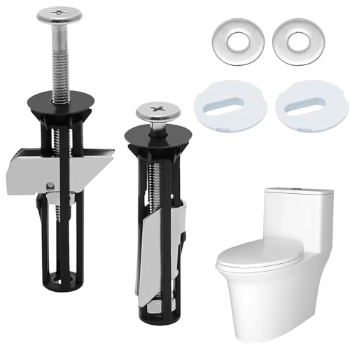 Wc Sitz Befestigung,Toilettensitz Befestigung,Toilettendeckel Schrauben,Universal Toilettensitz Schraubensatz,Toilettensitz Dübel Set Für Die Meisten Toilettendeckel 14-20 Mm Löchern(2 Stück) von AONAYO