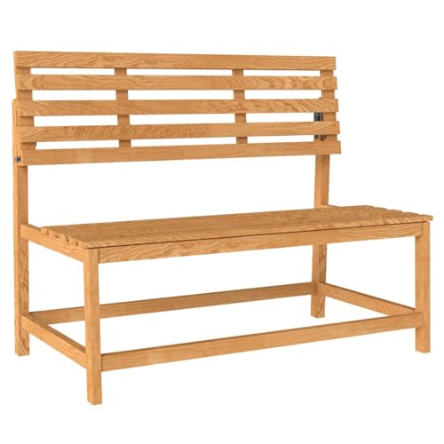 AONEGOLD 2-Sitzer Gartenbank Holz, wetterfest Sitzbank, UV-Beständig Gartenmöbel mit Umwandelbare Rückenlehnen, Parkbank 240kg belastbar, Holzbank für Balkon Terrasse, Garten, 110x61x89cm, Teak AONEGOLD 2-Sitzer Gartenbank Holz, wetterfest Sitzbank, UV-Beständig Gartenmöbel mit Umwandelbare Rückenlehnen, Parkbank 240kg belastbar, Holzbank für Balkon Terrasse, Garten, 110x61x89cm, Teak von AONEGOLD