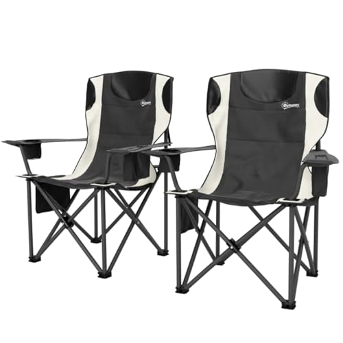 AONEGOLD 2er Set Faltstuhl faltbar Campingstuhl mit Armlehnen Getränkehalter Kopfstütze Kühltasche Outdoor Klappstuhl bis 120kg belast gepolstert Angelstuhl Gartenstuhl für Garten Camping AONEGOLD 2er Set Faltstuhl faltbar Campingstuhl mit Armlehnen Getränkehalter Kopfstütze Kühltasche Outdoor Klappstuhl bis 120kg belast gepolstert Angelstuhl Gartenstuhl für Garten Camping von AONEGOLD