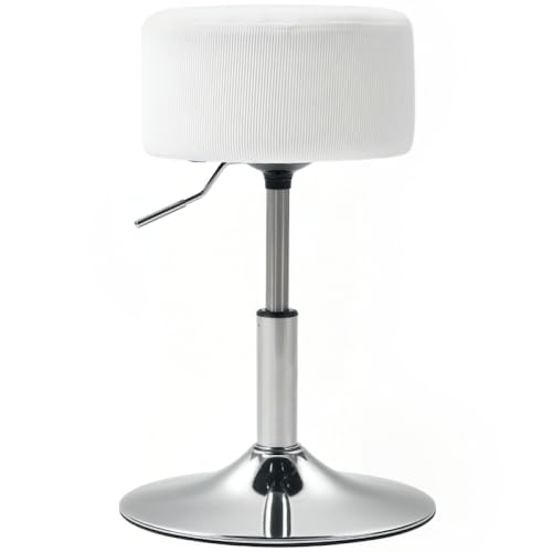 AONEGOLD Barhocker, Gepolstert Barstuhl mit Metallgestell, Cordoptik, Höhenverstellbar Küchenstuhl mit Fußstütze 360° Drehbar Tresenhocker für Küche, Wohnzimmer, Esszimmer Weiß AONEGOLD Barhocker, Gepolstert Barstuhl mit Metallgestell, Cordoptik, Höhenverstellbar Küchenstuhl mit Fußstütze 360° Drehbar Tresenhocker für Küche, Wohnzimmer, Esszimmer Weiß von AONEGOLD