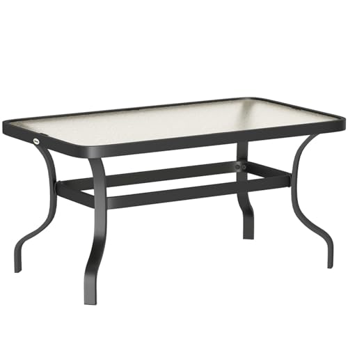 AONEGOLD Beistelltisch Hartglas Kaffeetisch Couchtisch mit Wellendesign, Abgerundete Ecke Balkontisch Gartentisch Sofatisch Teetisch Gartenmöbel für Wohnzimmer Garten Terrasse Balkon, 95x55 cm Schwarz AONEGOLD Beistelltisch Hartglas Kaffeetisch Couchtisch mit Wellendesign, Abgerundete Ecke Balkontisch Gartentisch Sofatisch Teetisch Gartenmöbel für Wohnzimmer Garten Terrasse Balkon, 95x55 cm Schwarz von AONEGOLD