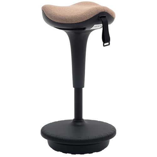 AONEGOLD Bürohocker mit Schwenkfunktion, ergonomischer Arbeitshocker, höhenverstellbar 68,5-83,5 cm Sitzhocker, 360° drehbar Stehhocker, für Büro und Arbeitszimmer, Braun AONEGOLD Bürohocker mit Schwenkfunktion, ergonomischer Arbeitshocker, höhenverstellbar 68,5-83,5 cm Sitzhocker, 360° drehbar Stehhocker, für Büro und Arbeitszimmer, Braun von AONEGOLD