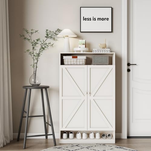 AONEGOLD Double Door Multi-Functional Shoe Cabinet, Large Storage Space, 8 Layers of partition Storage Cabinet von AONEGOLD