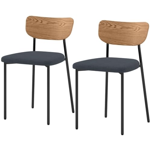 AONEGOLD Esszimmerstühle 2er-Set Küchenstuhl mit Rückenlehne, Leinenoptik, Stühle ohne Armlehne, Polsterstuhl mit Stahlbeine, Wohnzimmerstuhl für Esstisch, Grau AONEGOLD Esszimmerstühle 2er-Set Küchenstuhl mit Rückenlehne, Leinenoptik, Stühle ohne Armlehne, Polsterstuhl mit Stahlbeine, Wohnzimmerstuhl für Esstisch, Grau von AONEGOLD