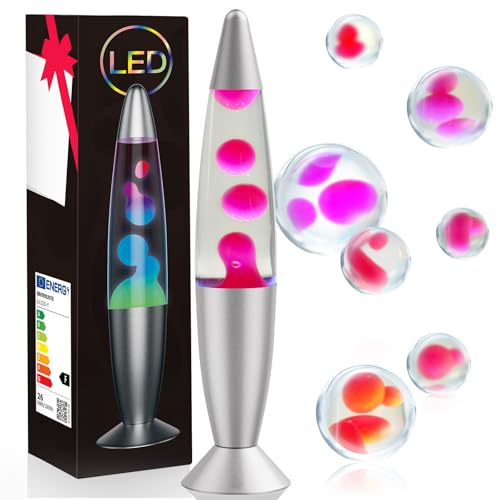 AONESY LED Lavalampen 34cm Farbwechselnde Lavalampe Kinder Weiße Flüssigkei Rosa Wachs Lavalampe Led für Heimdekoration Schönes Licht AONESY LED Lavalampen 34cm Farbwechselnde Lavalampe Kinder Weiße Flüssigkei Rosa Wachs Lavalampe Led für Heimdekoration Schönes Licht von AONESY