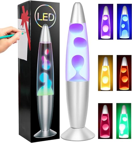 AONESY LED Lavalampen 34cm Farbwechselnde Lavalampe Kinder Weiße Flüssigkeit & Weißes Wachs Lavalampe Kinder Astro für Heimdekoration Schönes Licht AONESY LED Lavalampen 34cm Farbwechselnde Lavalampe Kinder Weiße Flüssigkeit & Weißes Wachs Lavalampe Kinder Astro für Heimdekoration Schönes Licht von AONESY