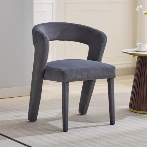 AONETIGER 2er Set Neuheit Sessel, Loungesessel, Polsterstühle, Einzelsofa, Wannenstuhl, Einzelner Stuhl, 59x60x79 cm, Samt, Tragfähigkeit 150 kg, Grau (Grey + Velvet) von AONETIGER