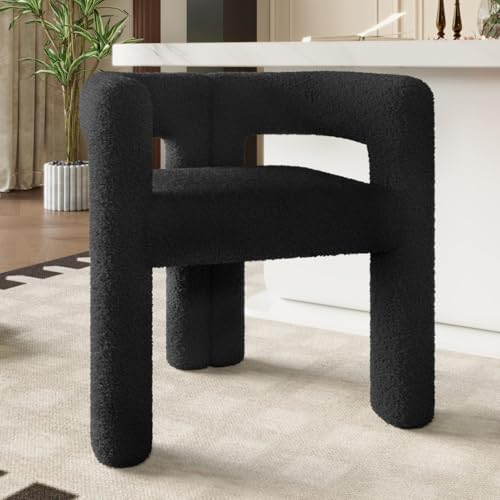 AONETIGER Ergonomischer Sessel mit Premium Teddy Flor, vielseitig einsetzbar Moderner Allrounder-Sessel Robust, stylisch (Black + Teddy + Contemporary) von AONETIGER