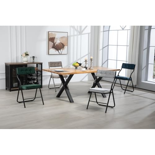 AONETIGER Folding Chairs 2 Pack - Foldable Dining Chairs with Cushion, Portable and Assembled Folding Extra Chair for Guests Kitchen Office Wedding Party Bule AONETIGER Folding Chairs 2 Pack - Foldable Dining Chairs with Cushion, Portable and Assembled Folding Extra Chair for Guests Kitchen Office Wedding Party Bule von AONETIGER