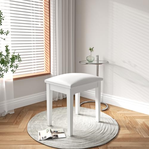 AONETIGER Modern Padded Piano Stool Seat for Makeup Room, Square Vanity Stool Chair, High Elastic Sponge Makeup Bench, Ottoman von AONETIGER