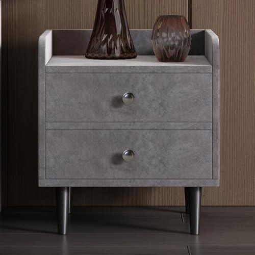 AONETIGERGepolsterter Nachttisch mit 2 Schubladen, mit Schallwand, Mit Metallgriff, Stauraum im Wohnzimmer und Schlafzimmer, MDF, Samt, Grau AONETIGERGepolsterter Nachttisch mit 2 Schubladen, mit Schallwand, Mit Metallgriff, Stauraum im Wohnzimmer und Schlafzimmer, MDF, Samt, Grau von AONETIGER