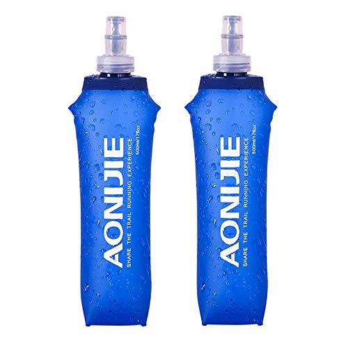 aonojie 2 Pcs Sports Klappbar Wasser Flasche BPA-frei + 2 pcs Ersatz Trinkhalme Deckel – TPU Soft Drink Wasserkocher Faltbare Fläschchen für Wandern Radfahren Laufen Klettern, 2 Pcs 500ml Bottles aonojie 2 Pcs Sports Klappbar Wasser Flasche BPA-frei + 2 pcs Ersatz Trinkhalme Deckel – TPU Soft Drink Wasserkocher Faltbare Fläschchen für Wandern Radfahren Laufen Klettern, 2 Pcs 500ml Bottles von AONIJIE
