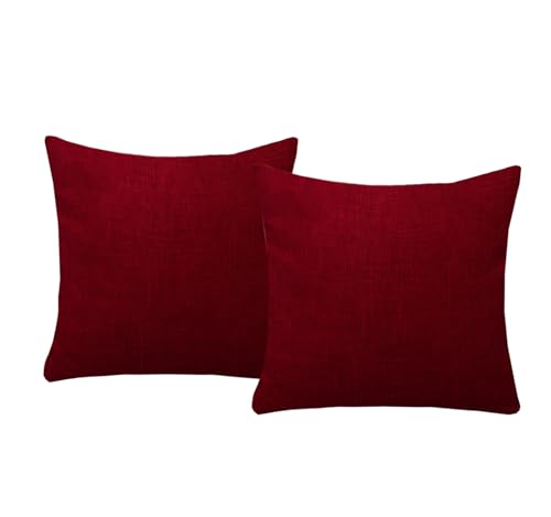 AONIYOU Dekorativer Kissenbezug, quadratisch, 50 x 50 cm, für Zelt, Park, Garten, Überwurfkissen, Außenbank, Sofa, Terrasse, Couch, Balkon, Sofa, Wohnzimmer, 50,8 x 50,8 cm, Rot, 2 Stück AONIYOU Dekorativer Kissenbezug, quadratisch, 50 x 50 cm, für Zelt, Park, Garten, Überwurfkissen, Außenbank, Sofa, Terrasse, Couch, Balkon, Sofa, Wohnzimmer, 50,8 x 50,8 cm, Rot, 2 Stück von AONIYOU