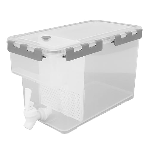 AONYAYBM Kalter Wasserkocher mit Wasserhahn, Kühlschrank, Kalter Getränkekessel, Multifunktions-Getränkeaufbewahrungskessel mit Großer Kapazität und Filter, Getränkebehälter für(6L Grau) von AONYAYBM