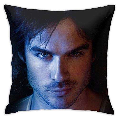 AOOEDM Damon Salvatore Memy Quadratischer Kissenbezug Beidseitig bedruckter Kissenbezug für Sofa Schlafzimmer 18x18 Zoll von AOOEDM