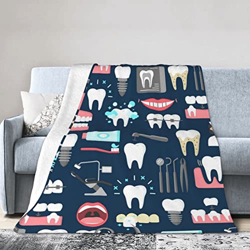 AOOEDM Dental Seamless Pattern Überwurfdecke Luxus-Überwurfdecke Ultraweiche Mikro-Fleece-Decke, perfekt für Herbst, Winter und Frühling AOOEDM Dental Seamless Pattern Überwurfdecke Luxus-Überwurfdecke Ultraweiche Mikro-Fleece-Decke, perfekt für Herbst, Winter und Frühling von AOOEDM