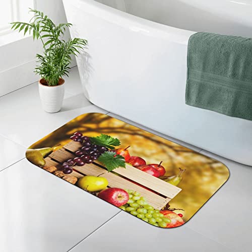 AOOEDM Diatomeenmatte mit Herbstroten Blättern und Früchten, Kieselgur-Duschmatte, schnell trocknende, rutschfeste Badematte, 19,7 x 31,5 Zoll AOOEDM Diatomeenmatte mit Herbstroten Blättern und Früchten, Kieselgur-Duschmatte, schnell trocknende, rutschfeste Badematte, 19,7 x 31,5 Zoll von AOOEDM