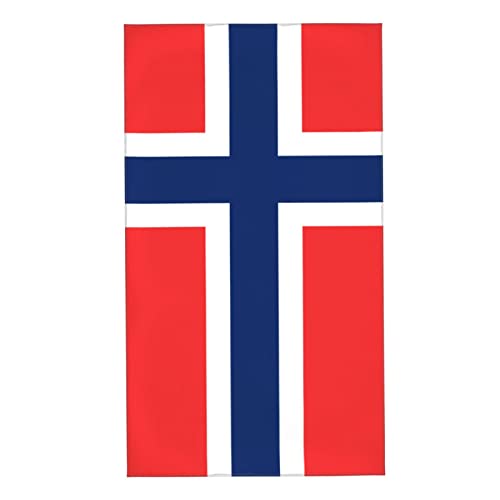 AOOEDM Flagge von Norwegen Handtuch 27,5 x 16 Zoll Saugfähiges Handtuch Superfeine Faser Badezimmer Waschlappen von AOOEDM