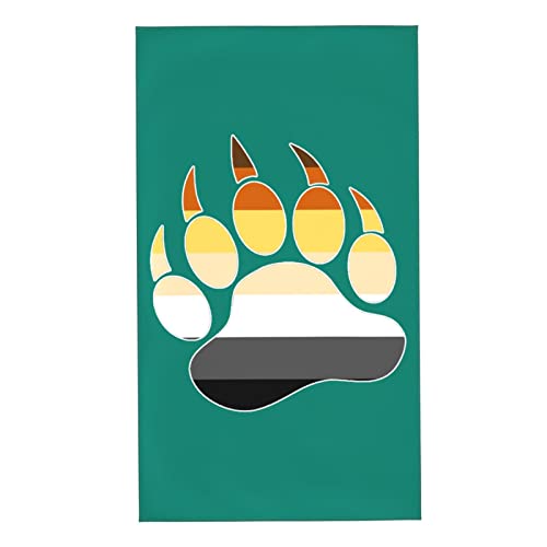 AOOEDM Gay Bear Pride Paw Towel 27,5 x 16 Zoll Handtuch Hautfreundlicher saugfähiger Gesichtswaschlappen von AOOEDM