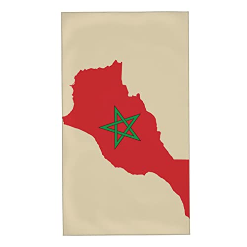 AOOEDM Handtuch mit Marokko-Flagge, 27,5 x 16 Zoll, saugfähiges Handtuch, superfeine Faser, Badezimmer-Waschlappen von AOOEDM