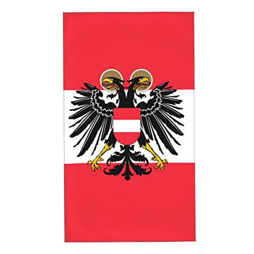 AOOEDM Handtuch mit österreichischer Flagge, 27,5 x 16 Zoll, saugfähiges Handtuch, superfeine Faser, Badezimmer-Waschlappen von AOOEDM