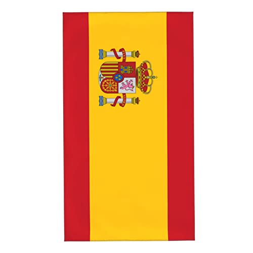 AOOEDM Handtuch mit spanischer Flagge, 27,5 x 16 Zoll, saugfähiges Handtuch, superfeine Faser, Badezimmer-Waschlappen von AOOEDM