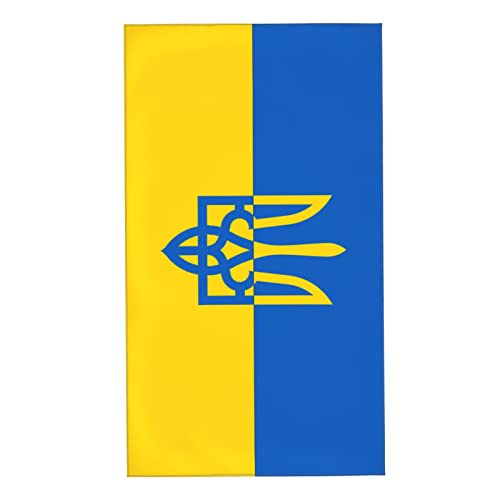 AOOEDM Handtuch mit ukrainischer Flagge, 27,5 x 16 Zoll, saugfähiges Handtuch, superfeine Faser, Badezimmer-Waschlappen von AOOEDM