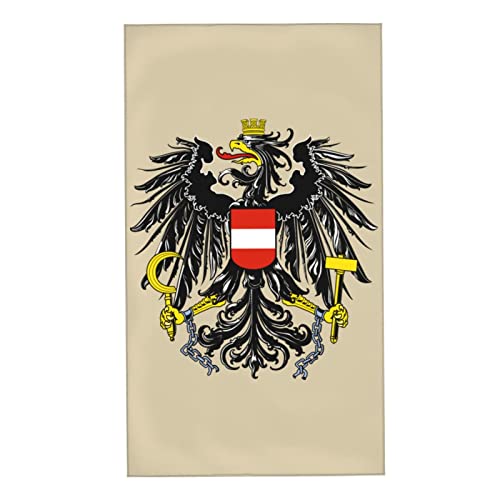 AOOEDM Hoheitszeichen Österreichs Handtuch 27,5 x 16 Zoll Saugfähiges Handtuch Superfeine Faser Badezimmerwaschlappen von AOOEDM
