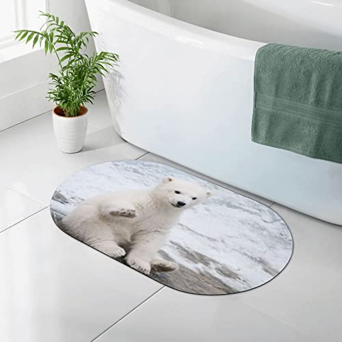 AOOEDM Kieselgur-Matte mit Eisbär-Motiv, Kieselgur-Duschmatte, schnell trocknende, rutschfeste Badematte, 50 x 80 cm AOOEDM Kieselgur-Matte mit Eisbär-Motiv, Kieselgur-Duschmatte, schnell trocknende, rutschfeste Badematte, 50 x 80 cm von AOOEDM