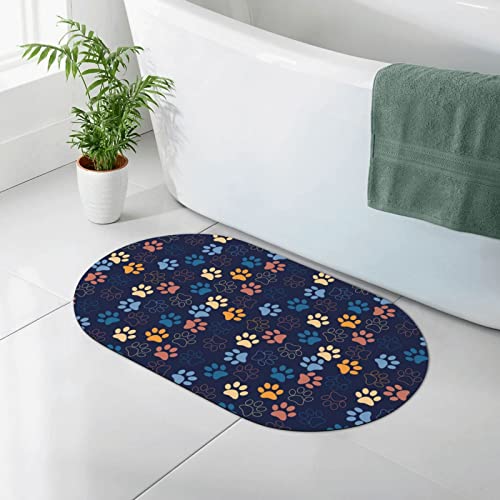 AOOEDM Kieselgur-Matte mit niedlichem Hundepfoten-Motiv, Kieselgur-Duschmatte, schnell trocknende, rutschfeste Badematte, 50 x 80 cm AOOEDM Kieselgur-Matte mit niedlichem Hundepfoten-Motiv, Kieselgur-Duschmatte, schnell trocknende, rutschfeste Badematte, 50 x 80 cm von AOOEDM