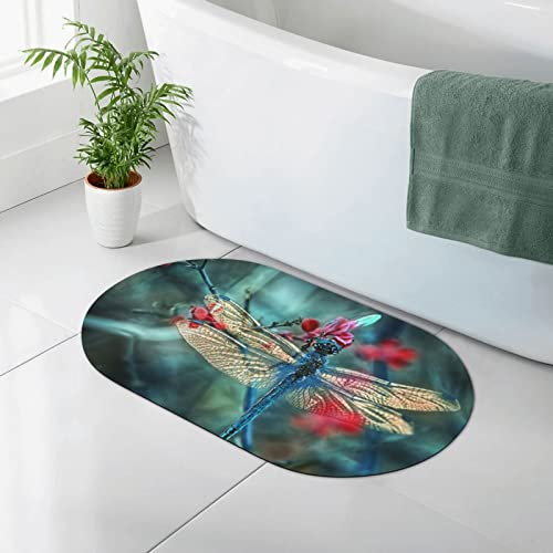 AOOEDM Kieselgur-Vorleger mit Libellen-Aufdruck, Kieselgur-Duschmatte, schnell trocknende, rutschfeste Badematte, 19,7 x 31,5 Zoll AOOEDM Kieselgur-Vorleger mit Libellen-Aufdruck, Kieselgur-Duschmatte, schnell trocknende, rutschfeste Badematte, 19,7 x 31,5 Zoll von AOOEDM