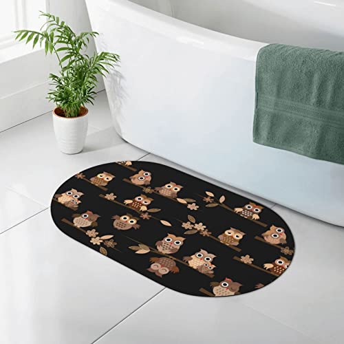 AOOEDM Kieselgur-Vorleger mit niedlichem braunen Cartoon-Eulen-Aufdruck, Kieselgur-Duschvorleger, schnell trocknende, rutschfeste Badematte, 19,7 x 31,5 Zoll AOOEDM Kieselgur-Vorleger mit niedlichem braunen Cartoon-Eulen-Aufdruck, Kieselgur-Duschvorleger, schnell trocknende, rutschfeste Badematte, 19,7 x 31,5 Zoll von AOOEDM