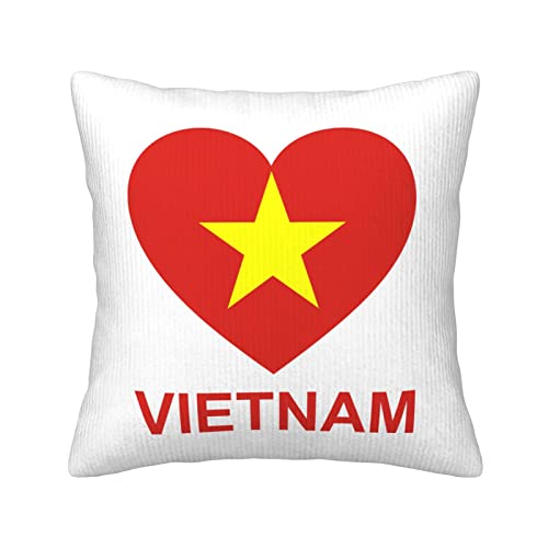 AOOEDM Love Vietnam Dekokissen Kordsamt Kissenbezug Quadratische dekorative Kissenbezüge Optional mit Kissen von AOOEDM