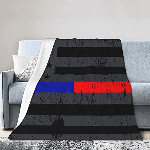 AOOEDM Mädchen Jungen Thin Red Blue Line Vintage Retro American Flag Black Throw Blanketffy Ultraweiche Mikro-Fleece-Decke Mode-Plüsch-Decke Geschenke für Weihnachten und Geburtstag AOOEDM Mädchen Jungen Thin Red Blue Line Vintage Retro American Flag Black Throw Blanketffy Ultraweiche Mikro-Fleece-Decke Mode-Plüsch-Decke Geschenke für Weihnachten und Geburtstag von AOOEDM